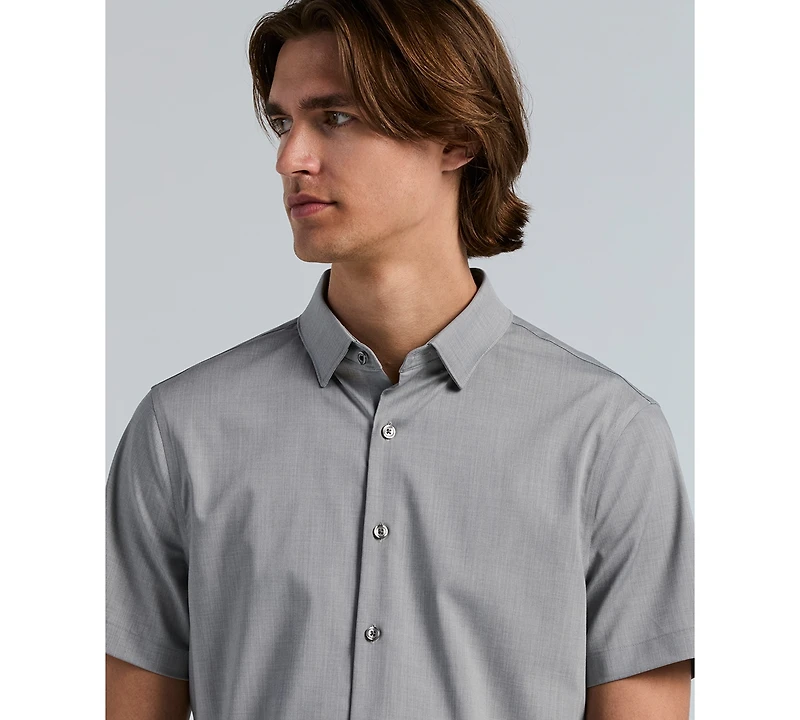 Perry Ellis Men's Slim-Fit Short-Sleeve Shirt