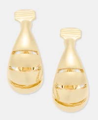 Anne Klein Medium Openwork Clip-On Hoop Earrings, 1.08"