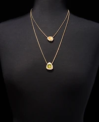 Anne Klein Stone Pebble 30" Layered Pendant Necklace