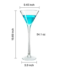 The Wine Savant 54 oz. Oversized Decor Martini Glass