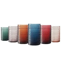 The Wine Savant Muted Hobnail Highball Drinking Glasses, Set of 6