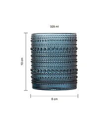 The Wine Savant Vintage Beaded Hobnail Tumbler Glasses, Set of 6