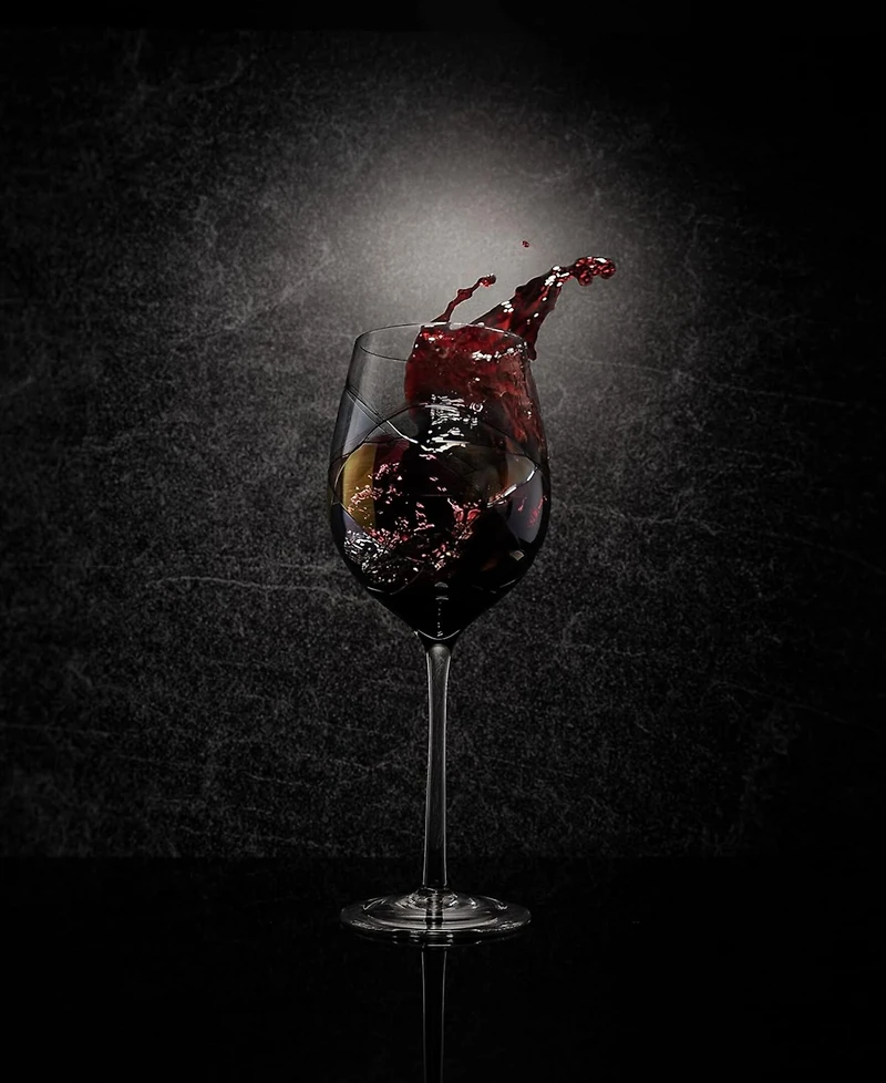 The Wine Savant Artisanal Hand Painted Wine Glasses, Set of 2