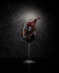 The Wine Savant Artisanal Hand Painted Wine Glasses, Set of 2