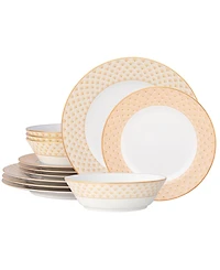 Noritake Trocadero Gold-Tone 12-Pc. Dinnerware Set, Service for 4
