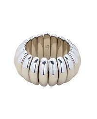 St. Moran Silver Fluted Stretch Baroque Bracelet