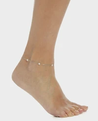 St. Moran Tarnish-Resistant Silver Natural Freshwater Imitation Pearl Max Station Anklet