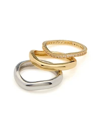 St. Moran Trio of Wavy Iris Band Ring