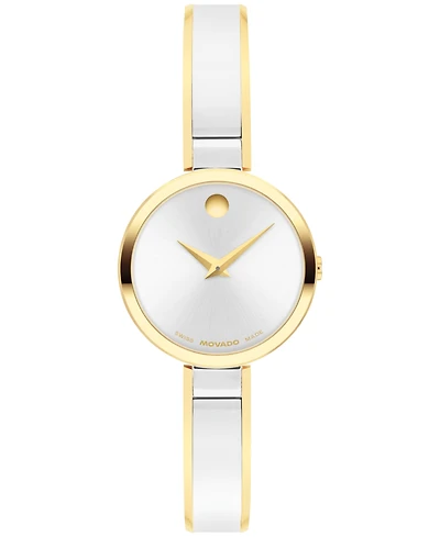 Movado Women's Moda Swiss Quartz Stainless Steel Light Yellow Pvd Steel Watch 24mm