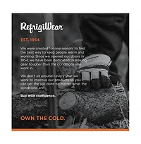 RefrigiWear Men's Men s Canvas Insulated Leather Work Gloves