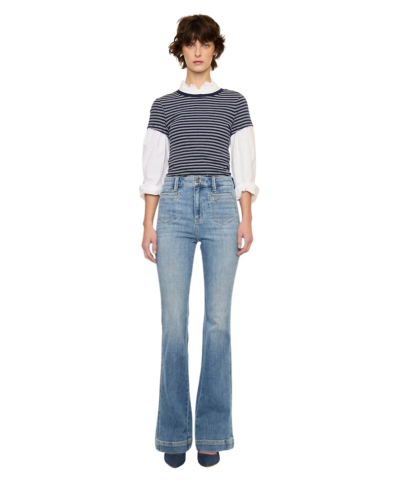 KanCan Women's Rachel High Rise Flare Jeans