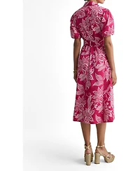 UNTUCKit Women's Stretch Cotton Jackie Midi Shirt Dress