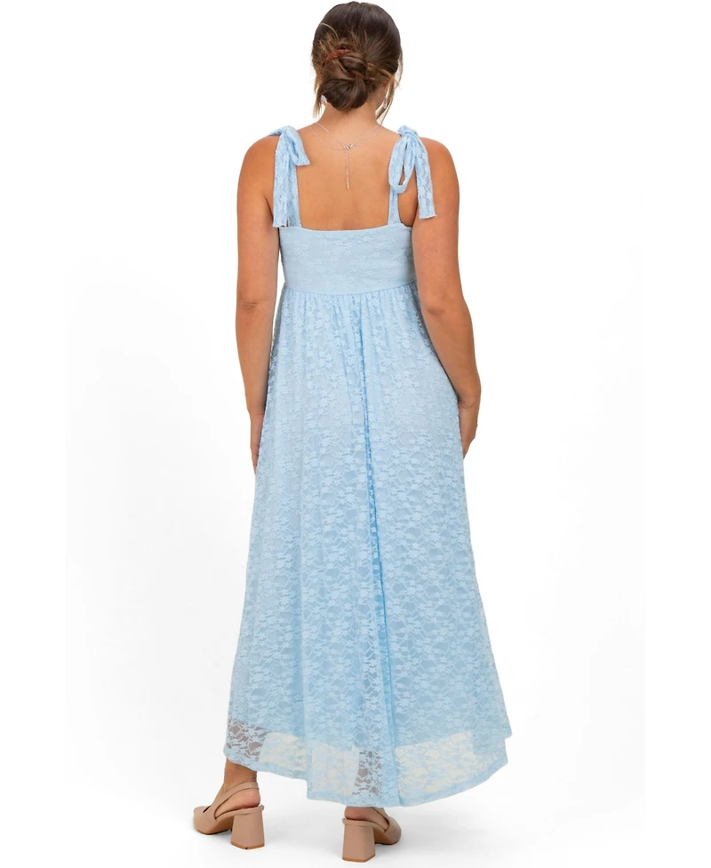 Pinkblush Maternity Sleeveless Lace Maxi Dress