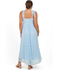 Pinkblush Maternity Sleeveless Lace Maxi Dress