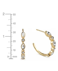 And Now This Crystal C Hoop Earrings