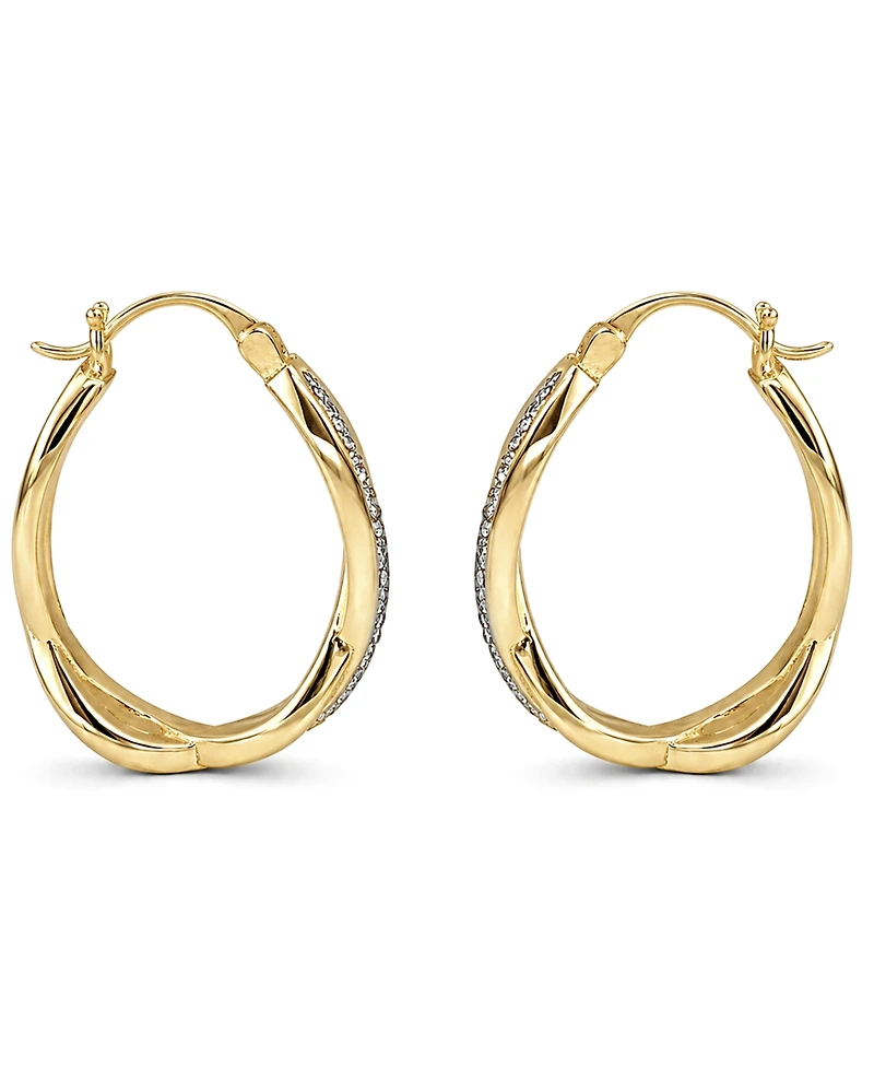 And Now This Crystal Infinity Hoop Earrings
