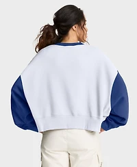 Nike Women's White/Royal Chicago Cubs Oversized High Hip Fleece Sweatshirt