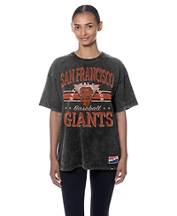 New Era Women's Black San Francisco Giants Oversized Boyfriend T-Shirt