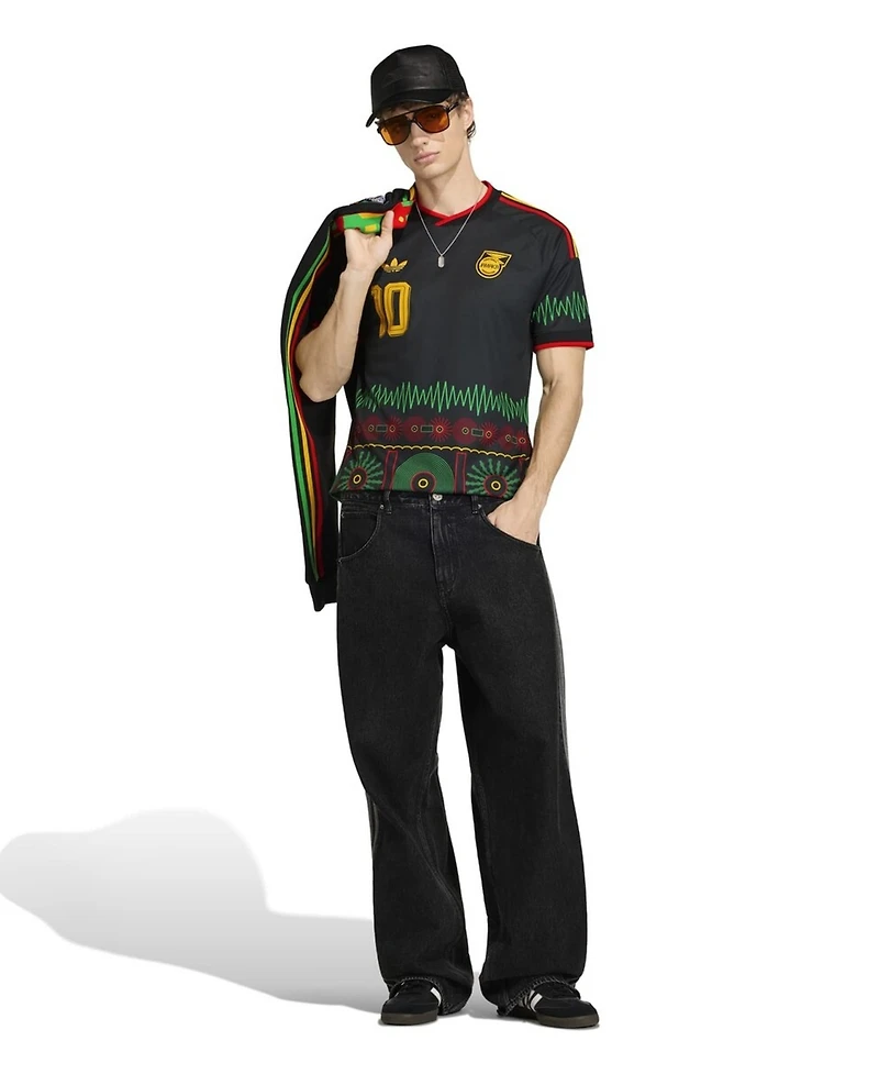 Adidas Men's Black Jamaica National Team Bob Marley Away 10 Replica Jersey
