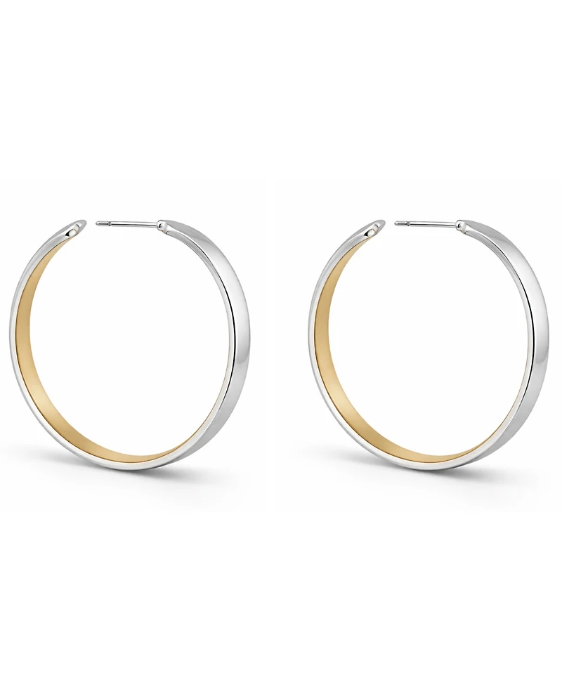 And Now This Two Tone C Hoop Earring