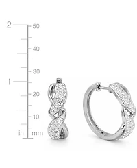 And Now This Crystal Twisted Hinged Hoop Earrings