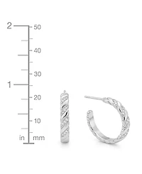 And Now This Cubic Zirconia C Hoop Earrings