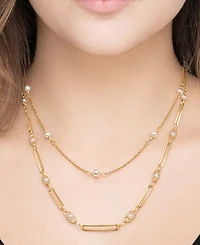 And Now This Simulated Cultivated Pearl Double Strand Necklace