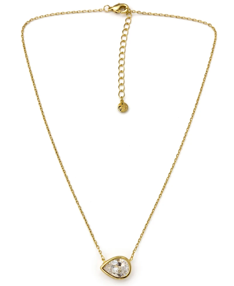 And Now This Cubic Zirconia Pear Shaped Necklace