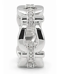 And Now This Horse Bit Link Cubic Zirconia Ring