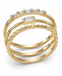 And Now This Cubic Zirconia Stack Ring