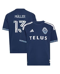 Adidas Big Boys and Girls Thomas Muller Blue Vancouver Whitecaps Fc 2026 The Coastal Jersey Replica