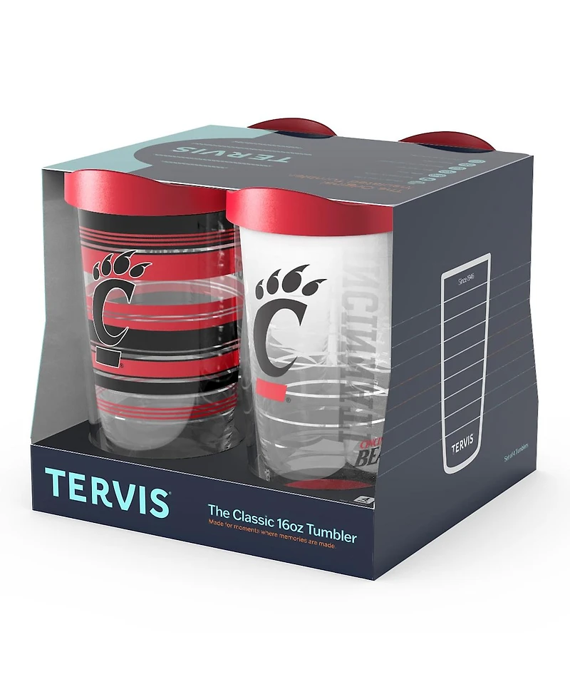 Tervis Cincinnati Bearcats 4-Pack 16oz. Classic Tumbler Set