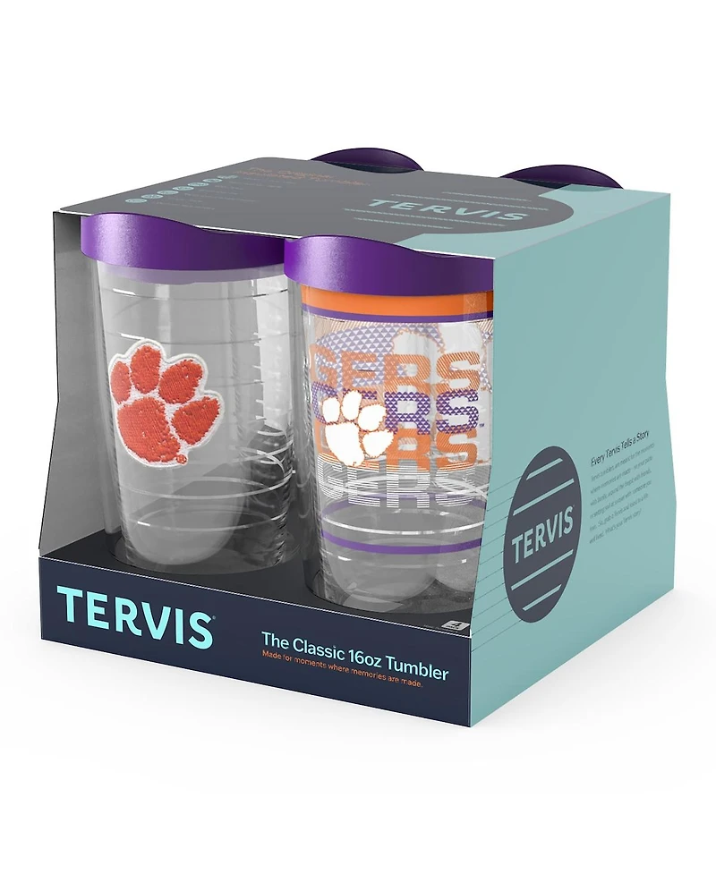 Tervis Clemson Tigers 4-Pack 16oz. Classic Tumbler Set