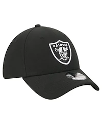 New Era Men's Black Las Vegas Raiders Core Team 39THIRTY Flex Hat