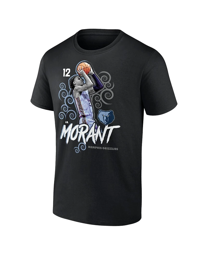 Fanatics Mto Label Men's Ja Morant Black Memphis Grizzlies Competitor T-Shirt