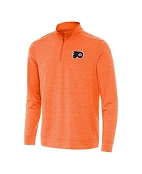 Antigua Men's Heather Orange Philadelphia Flyers Bright Quarter-Zip Sweatshirt