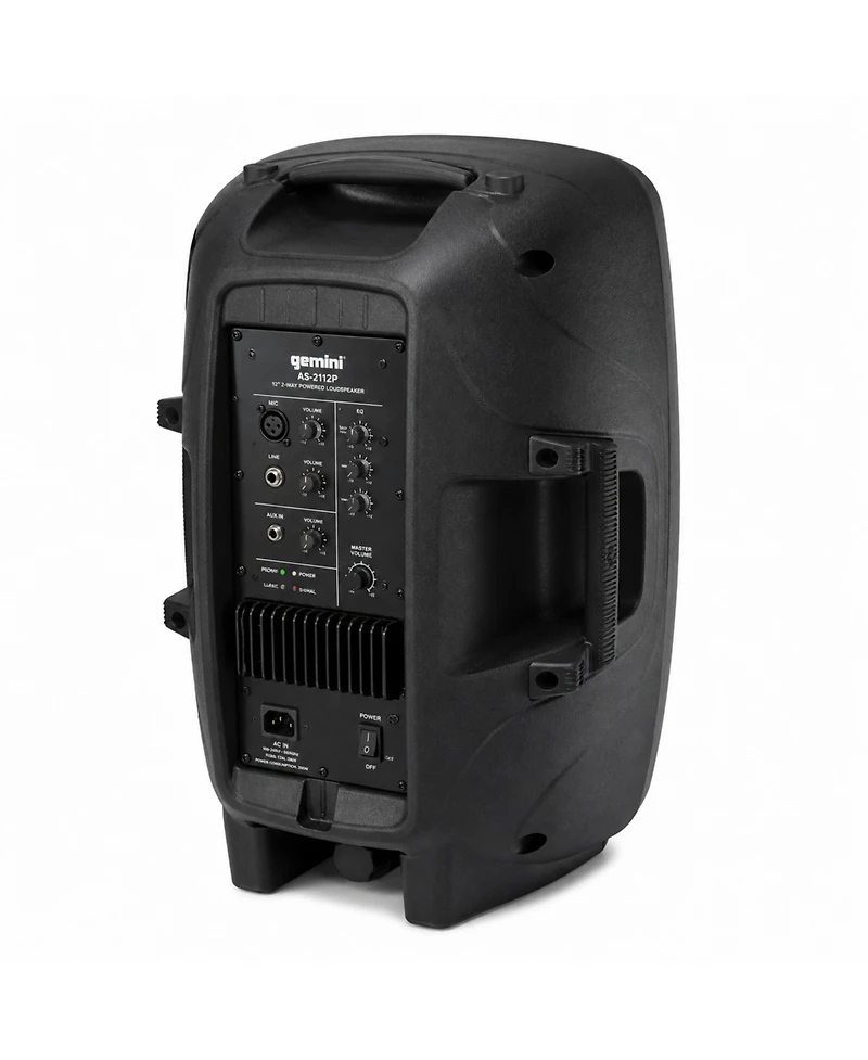 Gemini Sound As-2112P 1500W Amplified 2-Channel Pa Dj Speaker with Xlr In/Out