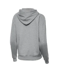 Antigua Women's Heather Gray Detroit Lions Victory Pullover Hoodie