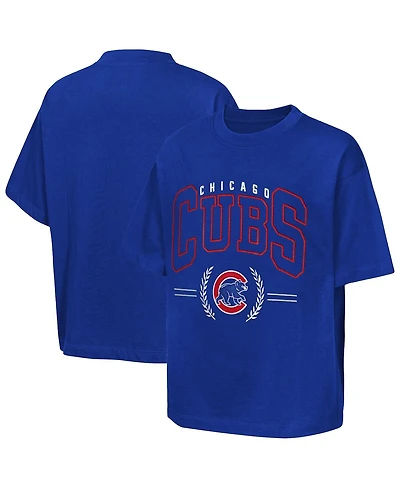 Outerstuff Big Boys and Girls Royal Chicago Cubs Premium World Class T-Shirt