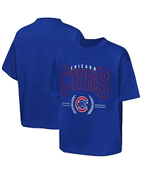 Outerstuff Big Boys and Girls Royal Chicago Cubs Premium World Class T-Shirt