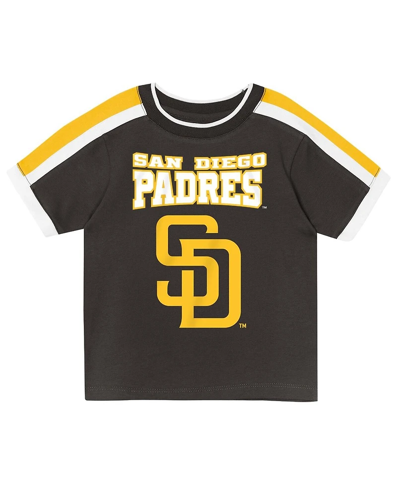 Outerstuff Toddler Brown San Diego Padres Ground Ball T-Shirt and Shorts Set