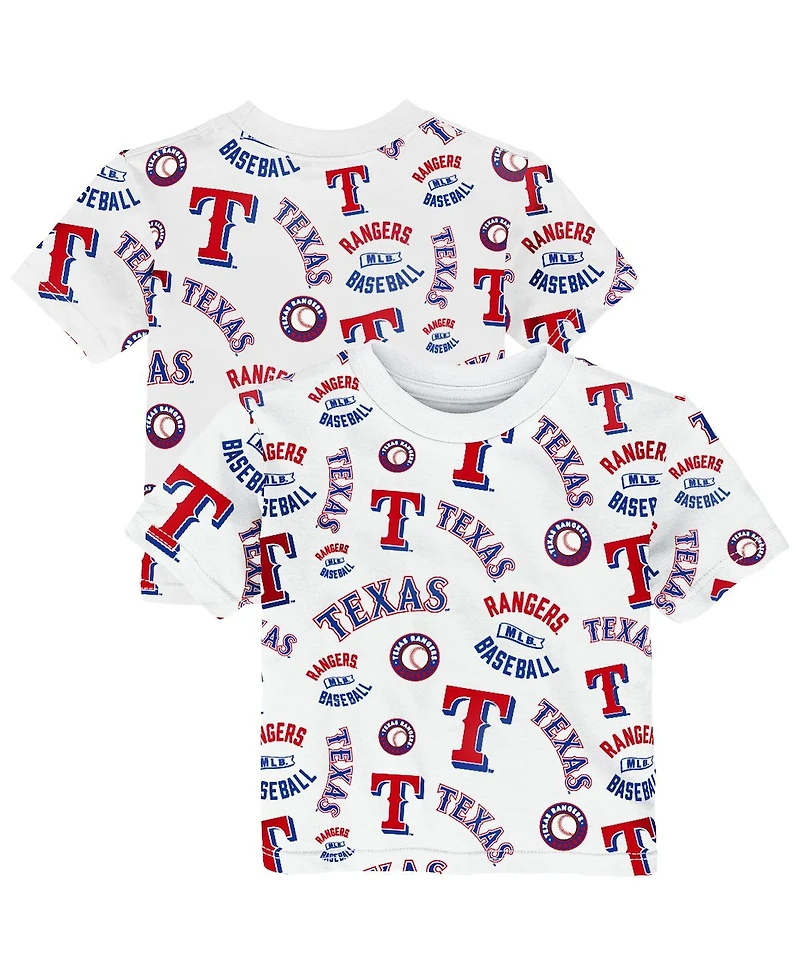 Outerstuff Toddler White Texas Rangers Run Down T-Shirt