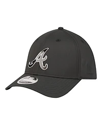 New Era Men's Black Atlanta Braves Metallic 39THIRTY M-Crown Flex Hat