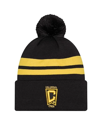 New Era Men's Black Columbus Crew 2026 Jersey Hook Cuffed Knit Hat with Pom