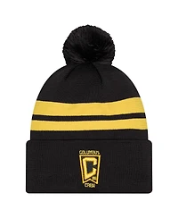 New Era Men's Black Columbus Crew 2026 Jersey Hook Cuffed Knit Hat with Pom
