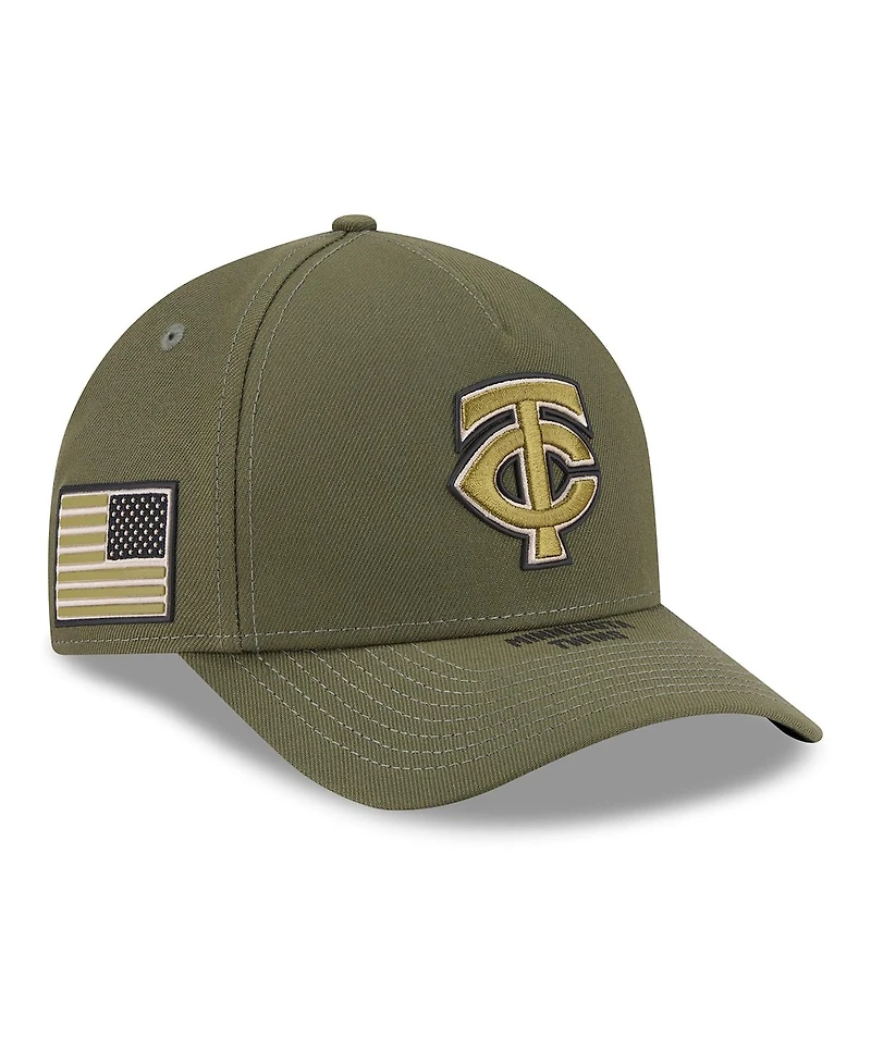 New Era Big Boys and Girls Olive Minnesota Twins 2026 Armed Forces Day 9FORTY M-Crown Adjustable Hat