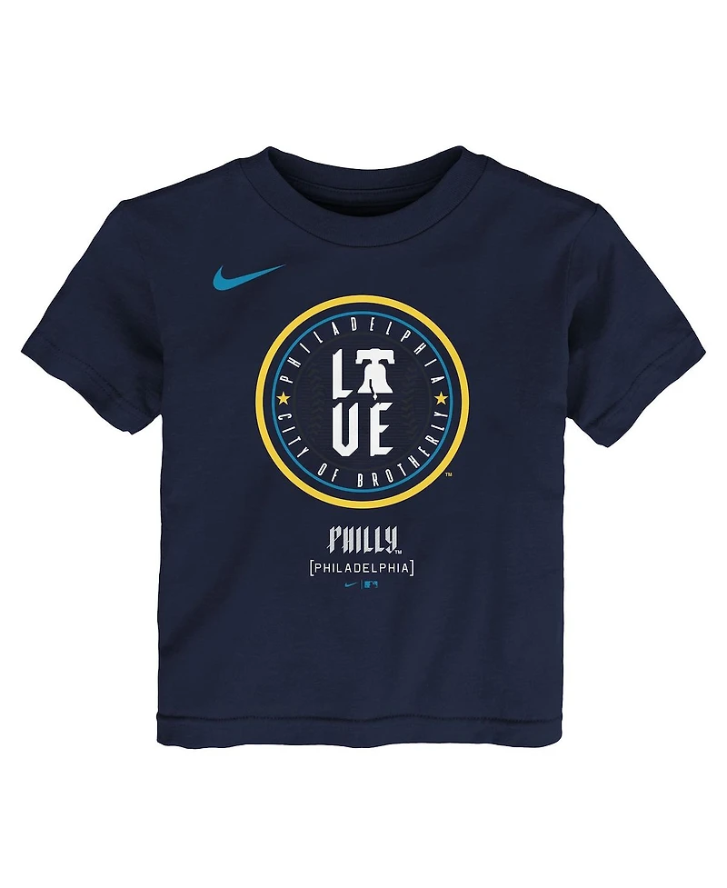 Nike Toddler Navy Philadelphia Phillies City Connect Logo T-Shirt