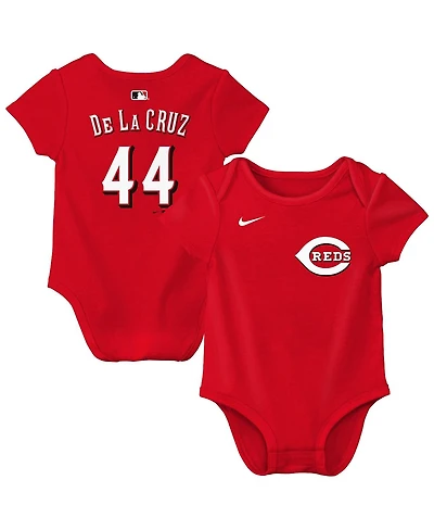 Nike Baby Boys and Girls Elly De La Cruz Red Cincinnati Reds Name & Number Bodysuit