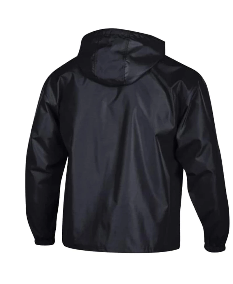 Champion Men's Black Philadelphia Eagles Packable Hooded Windbreaker Half-Zip Jacket