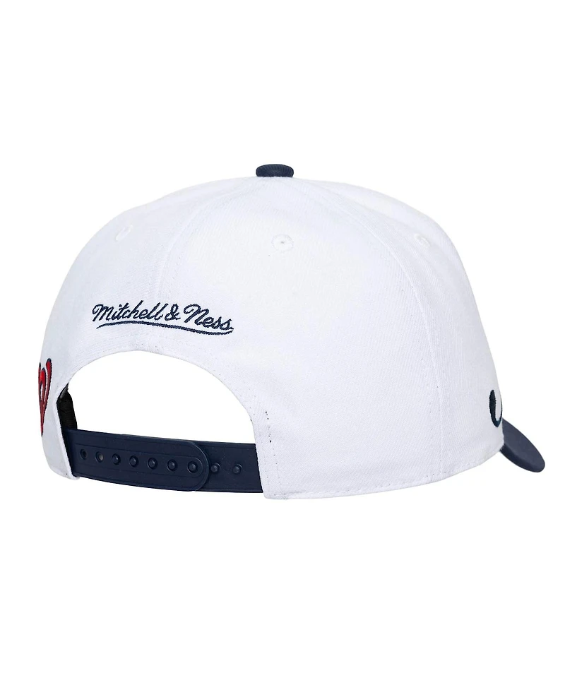 Mitchell & Ness Men's and Women's White/Navy Washington Nationals Xl Script Pro Crown Adjustable Hat